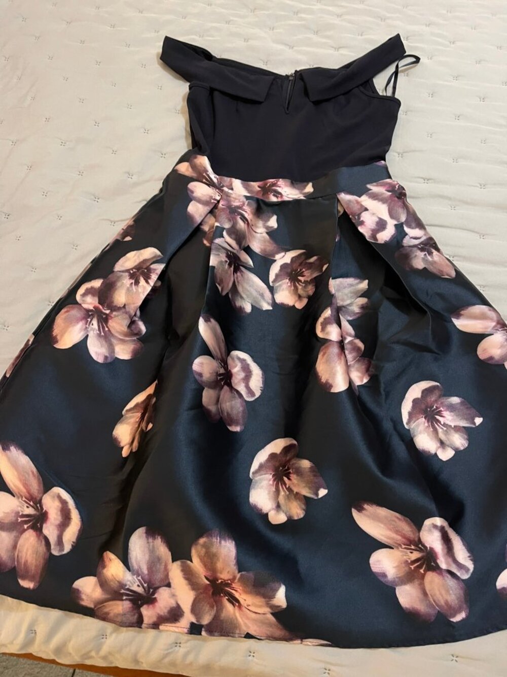 X Paris Navy Floral Midi Dress - Picture 9 of 9